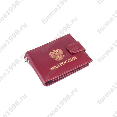 Обложка для удостоверения МВД России с местом для жетона