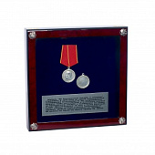 Шкатулка-коллаж с копией медали "За беспорочную службу в полиции"