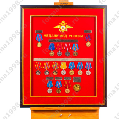Рамка с медалями МВД России